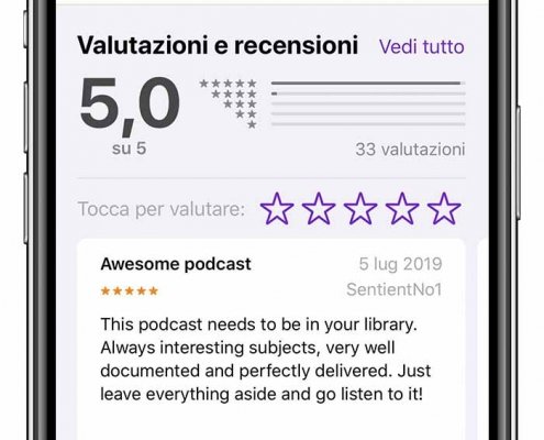 Valutazioni su Apple Podcasts